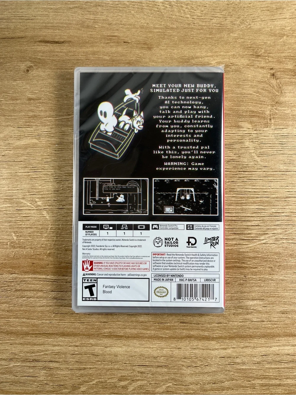 Buddy Simulator 1984 Switch Game Limited Run NEW SEALED